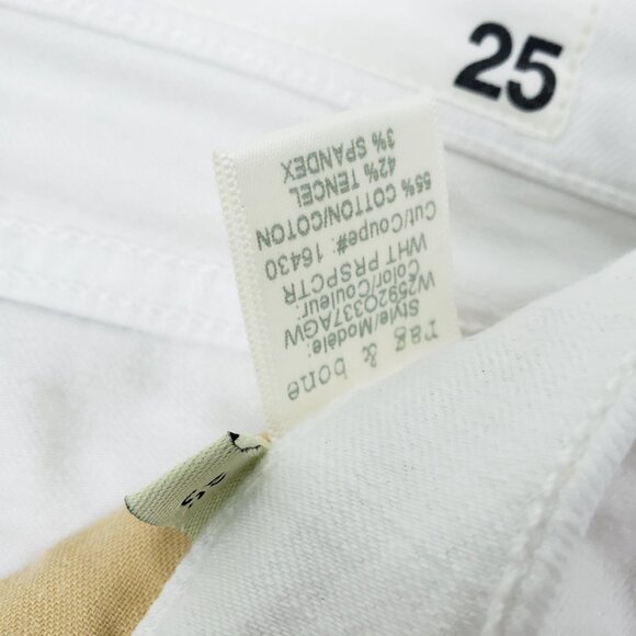 Rag & Bone White Jeans Ankle Dre Ripped Women's Size 25 - Picture 11 of 13